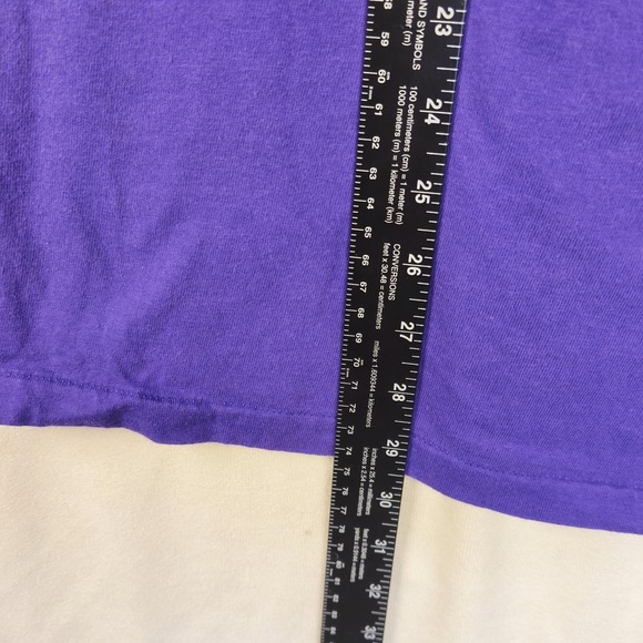 Vtg Hanes Beefy-T XLarge Purple Single Stitch Made In USA Durango Colorado 90s - Picture 8 of 10